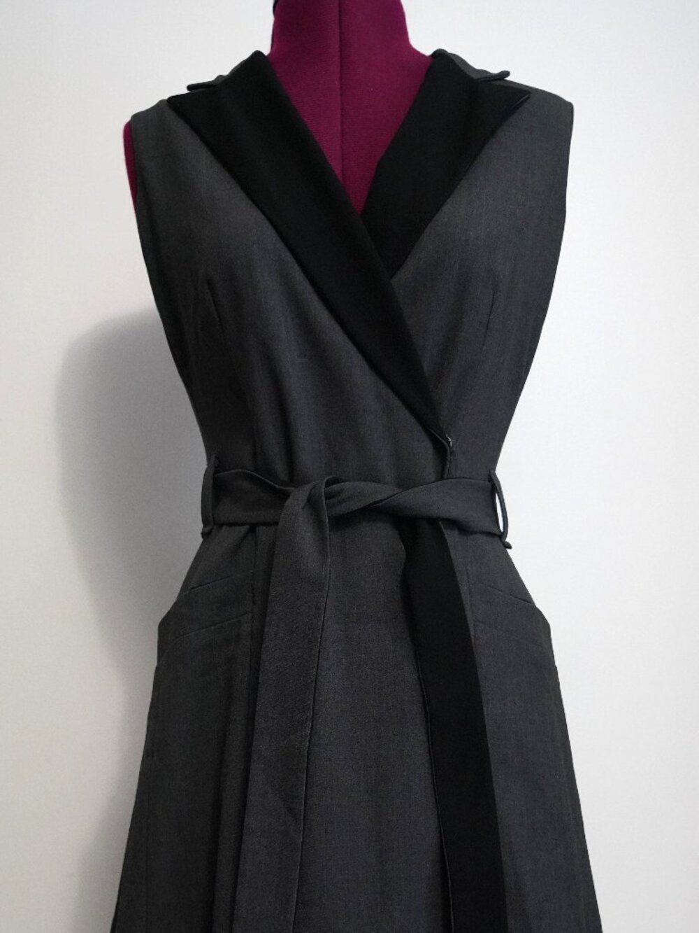 Calvin Klein Dress-Wmns 2-Business Blazer/Jacket Style-Grey/Black